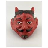 Early Papier Mache Devil Head Candy Container.