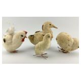 Early Spun Cotton Easter Animals.