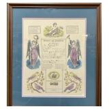 German Fraktur Birth & Baptism Dated 1867.