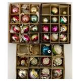 Vintage Glass Christmas Tree Ornaments.
