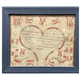1820 German Berks Co Fraktur Birth Certificate.