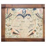 1817 German Berks Co Fraktur Birth Certificate.