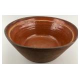Rare Large Pennsylvania Pottery Redware Bowl.