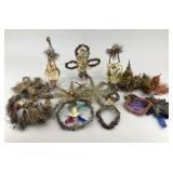 German Blown Glass Victorian Christmas Ornaments.