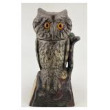 Antique Cast Iron J&E Stevens Owl Mechanical Bank.
