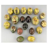21 Breininger Pottery Redware Eggs.