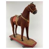 Antique German Stick Leg Horse Pull Toy.