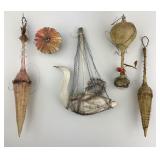 German Wire & Glass Victorian Christmas Ornaments.