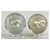 Pair Of German Sulphide Marbles.