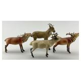 Early German Composition Christmas Reindeer.