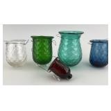 5 Blown Glass Victorian Christmas Fairy Lamps.