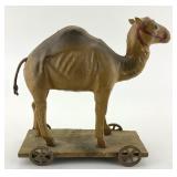 Antique German Composition Stick Leg Pull Toy.