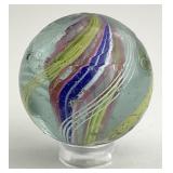 Large German Swirl Ribbon Core Marble.