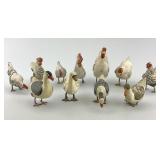 Early German Composition Putz Ducks & Chickens.