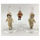 Spun Cotton & Papier Mache Christmas Ornaments.