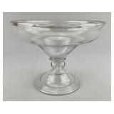Early Stiegel Type Clear Glass Compote.
