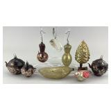 Antique Blown Glass Christmas Ornaments.