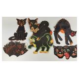 Vintage Die-Cut Paper Halloween Decorations.