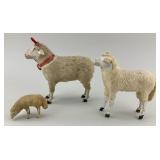 Early German Composition Stick Leg Sheep.