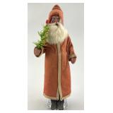 German Felt & Composition Santa Candy Container.
