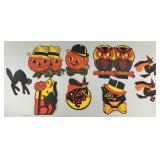Vintage Die-Cut Paper Halloween Decorations.
