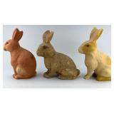 Early Papier Mache Easter Rabbit Candy Containers.