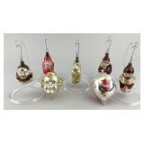 Antique Figural Mercury Glass Christmas Ornaments.