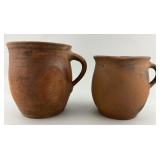 Antique Henry Fare Pottery Redware Crocks.