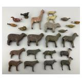 Antique German Composition Noahï¿½s Ark Animals.