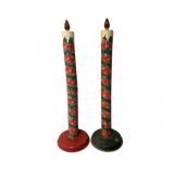 1960s Tin Litho Electric Christmas Candles.