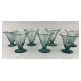 Early Stiegel Type Small Glass Footed Tumblers.