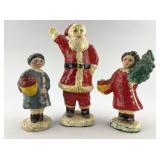 Early Chalkware Christmas Figurines.