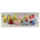 Vintage Easter Candy Containers & Rattle Toys.