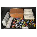 Assorted Micro Machine Toy Cars & Case.