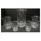 5 Princess House Glass Pieces.
