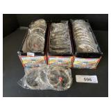 3 Boxes of Silver Metal Bangle Bracelets.