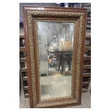 19th-century Gilded Oak Wall Mirror.