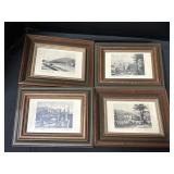 4 Small B&W Heidelberg Art Prints.