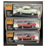 3 Collector Car Model Display Cases.