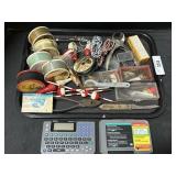 Fishing Lures, Pocket Knife, Royal Organizer.