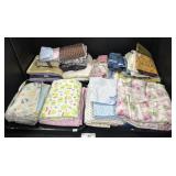 4 Trays Of Various Crafting Sewing Fabric.