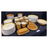 Mikasa Orange Dinnerware Set.