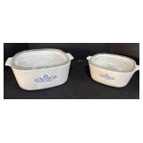 Blue Cornflower Corningware Dishes.