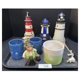 Lighthouse Nightlights, Candle Holders.