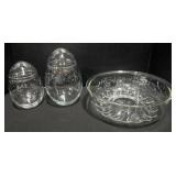3 Princess House Glass Pieces.