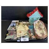 Various Miniature Items, Longaberger Basket.