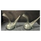 2 Unusual Blown Glass Vessels.