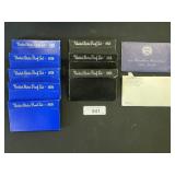 5 1970, 3 1973 Proof Sets, 40% Silver Eisenhower.