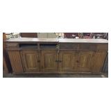 Antique Pine Four Door Console.