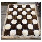 Handmade Alpaca Fur Rug.